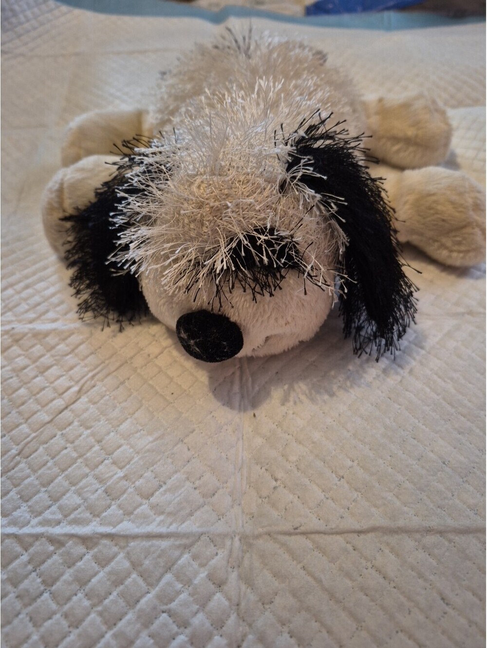 Ganz Webkinz VTG Lil Kinz Black & White Cheeky Dog Stuffed Animal Plush HM 192